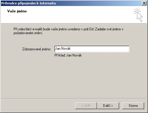 Jan Novák uživatel - Outlook Express